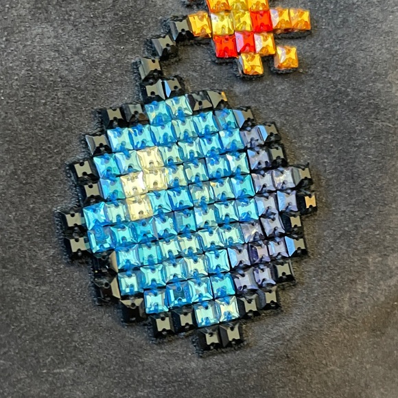 Anya Hindmarch Black Clutch with Colorful Embroidery - Picture 4 of 10